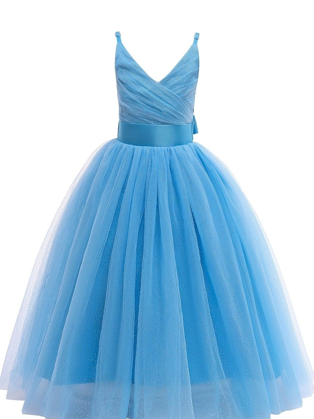 Blue Sparkle Tulle Girls' Party Dress